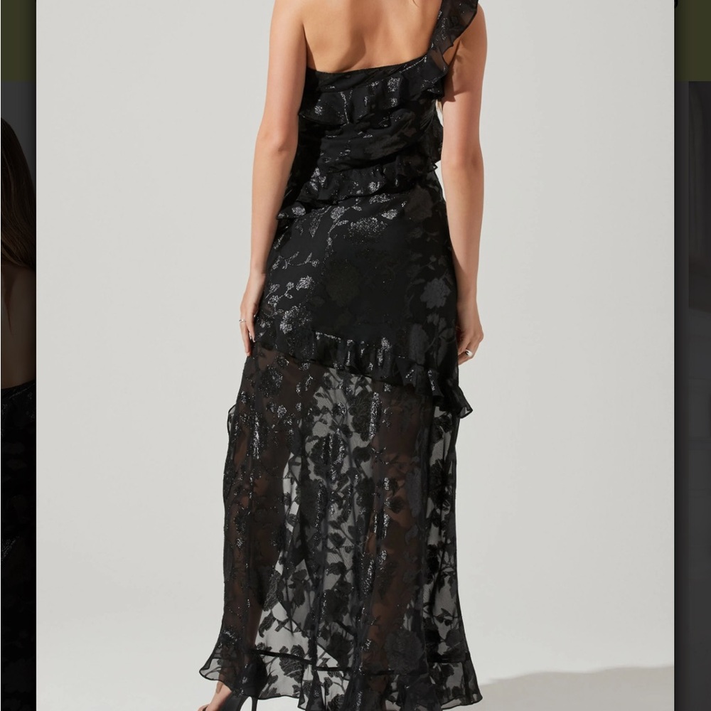 Astr the Label Black One-Shoulder Maxi Dress, NWT - Picture 2 of 4